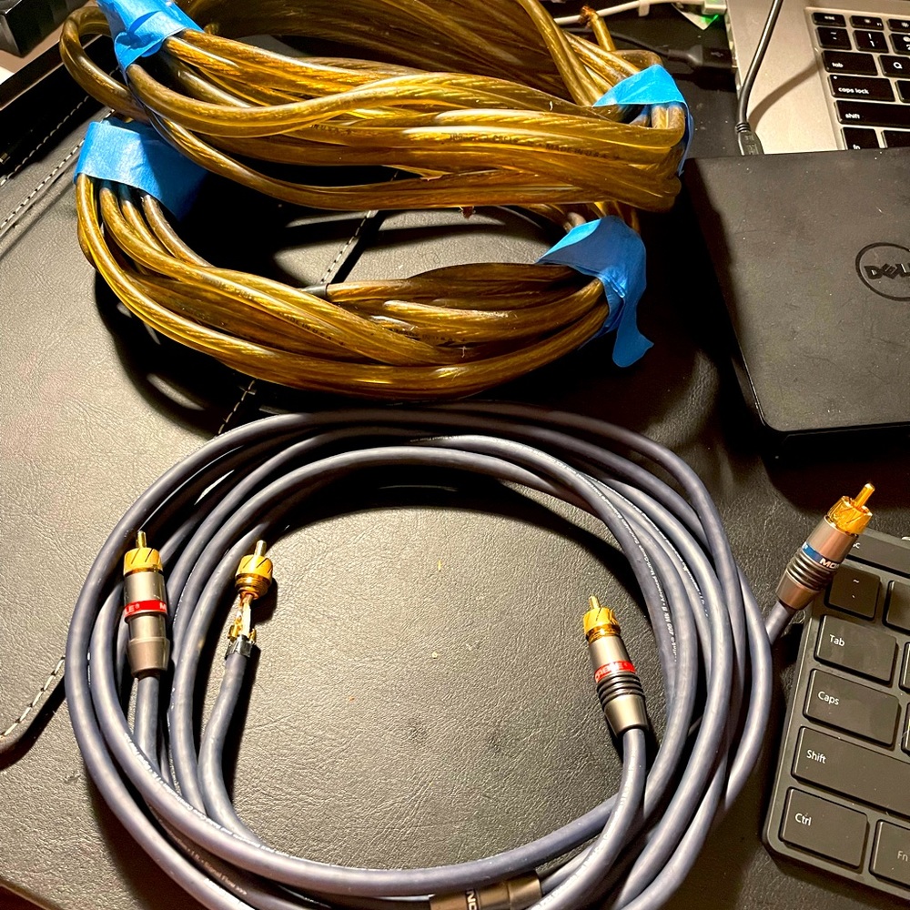 Lot of 3 Spindles of Monster Audio Cables to Boost your speaker sounds 10X